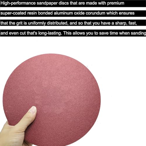 50 Pack 7 Inch 150 Grit Hook-and-Loop Sanding Discs Sandpaper -7" Aluminum Oxide Sander Paper Grinding Polishing for Random Orbit Drywall Sander - style: 150 Grit