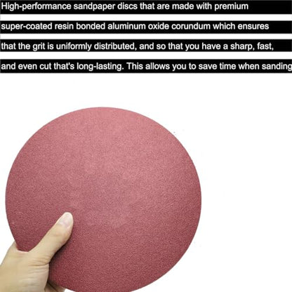 50 Pack 7 Inch 150 Grit Hook-and-Loop Sanding Discs Sandpaper -7" Aluminum Oxide Sander Paper Grinding Polishing for Random Orbit Drywall Sander - style: 150 Grit