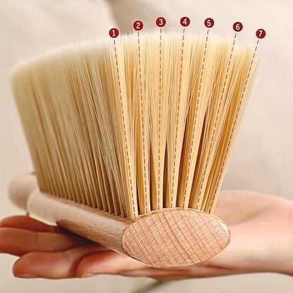 Soft Foxtail Hand Broom Wood Handle for Shop Bench 14" (2pcs Yellow) - color: 2 Yellow