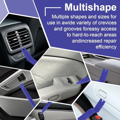 BFXM 9PCS Auto Trim Removal Tool kit, Clip Pry Tools Kit No Scratch - color: Blue * 9PCS
