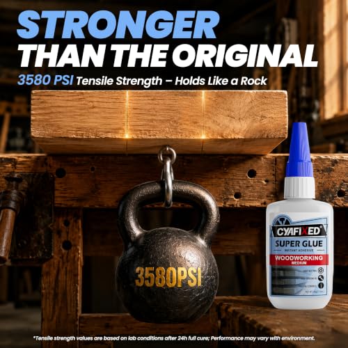 Fast & Control Wood Super Glue 2 oz, Medium CA Glue for Furniture Carpentry - size: 2 oz