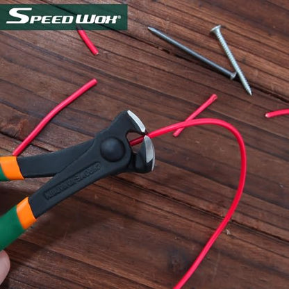 SPEEDWOX 6 Inch End Cutting Pliers Nail Puller End Snips Wire Cutter - size: 6"