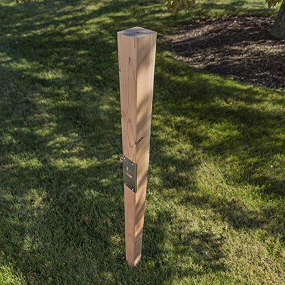 Step2 Mail Post Extender Bracket, Attach to Wood Post, Wood Post Not Included, Silver