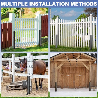 8 Pack Fence Post Repair Kit, Fence Post Repair Stakes for Fixing Broken
