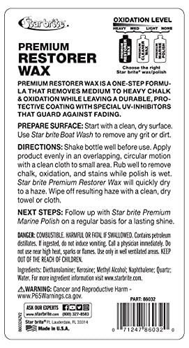 STAR BRITE Premium Restorer Wax for Medium to Heavy Oxidation - style: 32 Ounce