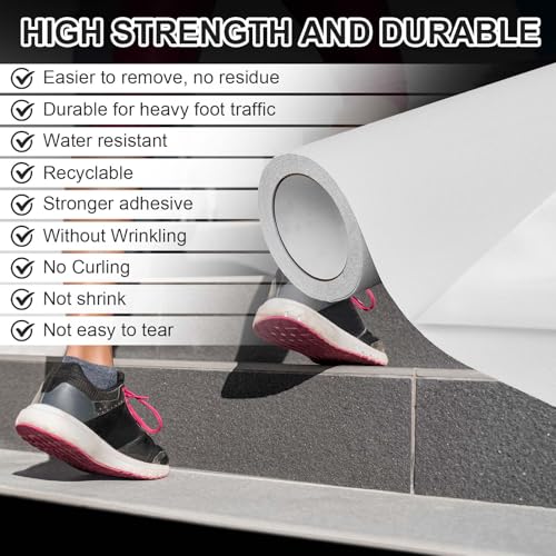Watersay 8in x 20ft Clear Anti Slip Tape, Waterproof Non Skid - color: Clear, size: 8in X 20ft