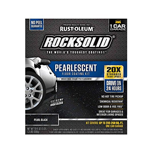 Rust-Oleum RockSolid Pearlescent Pearl Black Floor Coating - color: Pearl Black