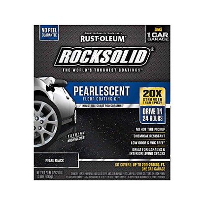 Rust-Oleum RockSolid Pearlescent Pearl Black Floor Coating - color: Pearl Black