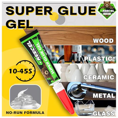 Clear Liquid Medium Super Glue 1 oz + 3g Gel Glue for Plastic Model - color: Medium Viscosity, size: 2 oz