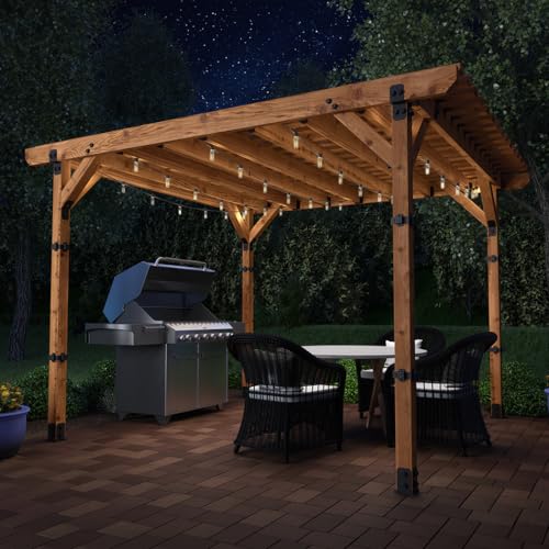 Ozco Ironwood Lite 6in x 6in Post Base Kit, 1 Pack, Black - size: 6x6, style: Ironwood Lite