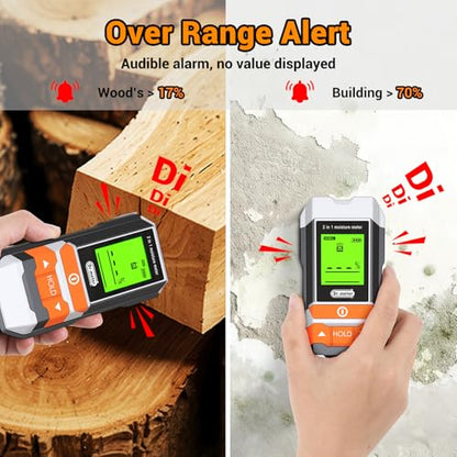 Dr.meter 2 in 1 Pin & Pinless Wood Moisture Meter for Wood Drywall