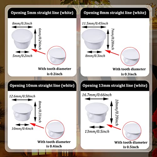 Qunclay 200 Pieces White Screw Hole Plugs 4 Sizes Plastic Cabinet Covers