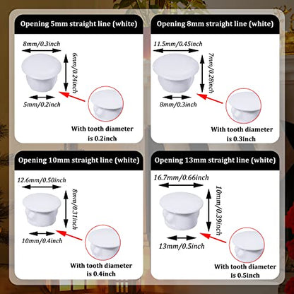 Qunclay 200 Pieces White Screw Hole Plugs 4 Sizes Plastic Cabinet Covers