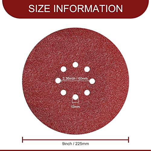 Awutzut 9 inch Sanding Discs 150 Grit 8 Holes Hook and Loop Sandpaper for Drywall Sander 10Pack - style: 150 Grit