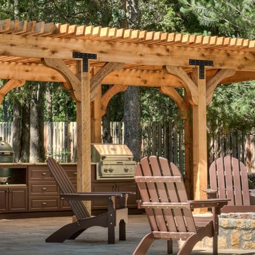4 Pcs 14"x10" T Post Timber Brackets, 3MM Anti-Rust, Corrosion Resistant - style: T Shape(14x10x3)