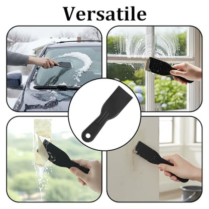 2" Black Flexible Putty Knife Scraper 6 PCS Plastic Putty Knife,