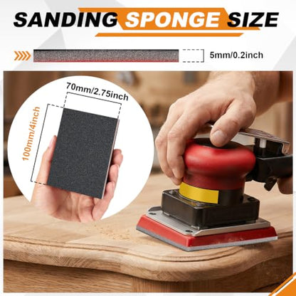 27 PCS 3x4 Inch Sanding Sponge, 600 Grit Sandpaper Pads Sanding Blocks Set - color: 600 Grit