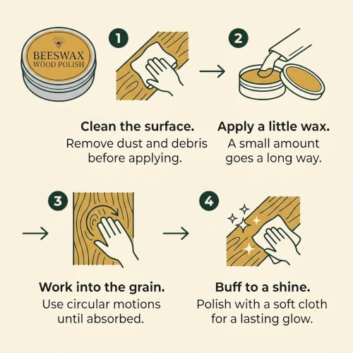 Premium Natural Beeswax Polish for Wood & Furniture, Food Safe - 3.5 Fl Oz - size: 3.5 Fl Oz (Pack of 1)