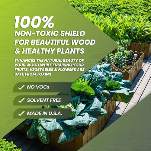 Raised Garden Bed Sealer, Non-Toxic, Plant-Based Formula, 32oz - size: 1 Quart (32 oz)
