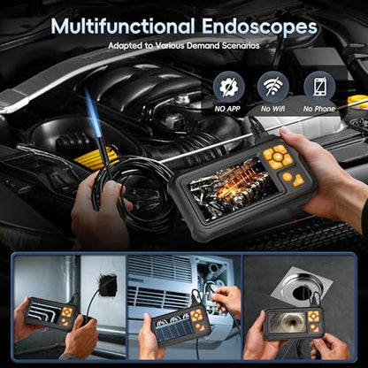 32.8FT Inspection Endoscope Camera with Light,1080P HD Borescope Camera - size: 32.8FT