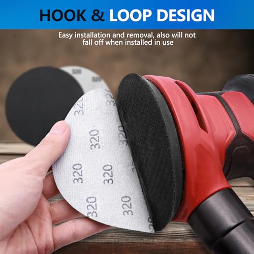 VIBRATITE 320 Grit 5 Inch Hook & Loop Sanding Discs, 70PCS - size: 5 Inch (320 Grit)