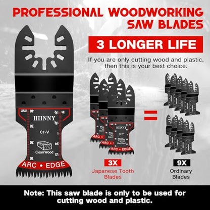 Japanese Tooth oscillating Tool Blade, 10 PCS Arc Edge Multitool Blades,Multi Tool Blades for Wood,Clean Cut for Wood Plastic