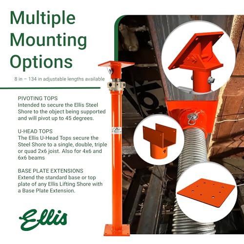 Ellis Light-Duty Lifting Shores, Adjustable Screw Jack Post, 38" to 62" - size: 38" - 62"