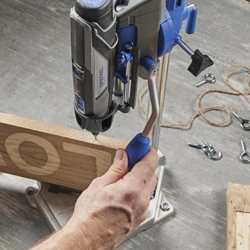 Dremel Drill Press Rotary Tool Workstation Stand (220-01) - size: Silver, style: Industrial