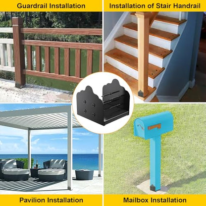 8x8 Post Base, 2Pcs Stainless Steel Adjustable Post Anchor Bracket - size: 8x8