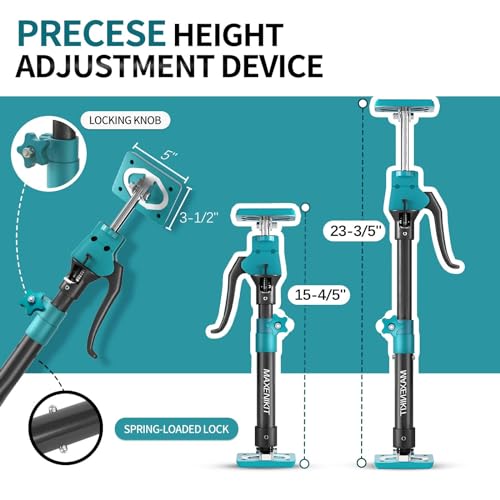 Third Hand Support Pole Heavy Duty, Cabinet Jacks for Installing Cabinets with 285 LBS Capacity and Expand from 15-4/5 to 23-3/5 in, 2-PC - size: 15.8" - 23.6" 2Pcs