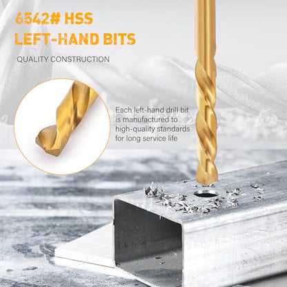 Screw Extractor and Left Hand Drill Bits Set, Bolt Remover Reverse Cobalt HSS Steel Drill Bit for Rounded-Off, Damaged Bolts, Screws&Studs Removal Tool - style: Screw Extractor 10PCS