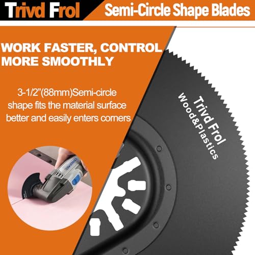 Trivd Frol 121 PCS Oscillating Saw Blades, Multitool Blades with Sandpaper