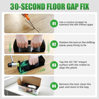 WORKEASE 10PCS Floor Gap Fixer Tool Kit for Wood Laminate Vinyl Flooring