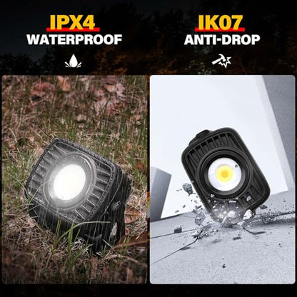HAUTMEC 1500LM COB Rechargeable Work Light, Rotatable Magnetic Work Light