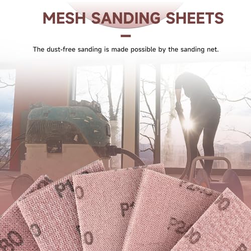 25Pcs 2-3/4" x 5" Hook and Loop Mesh Sandpaper for Orbital Sander - style: 70*125mm