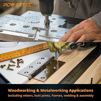 POWERTEC 71774 180° Variable Screw Clamp, Quick-Acting Swivel, Fits 3/4" Bench Dog Holes, Woodworking Clamps Series - 1 Pack - style: 180° dog hole clamp with swivel