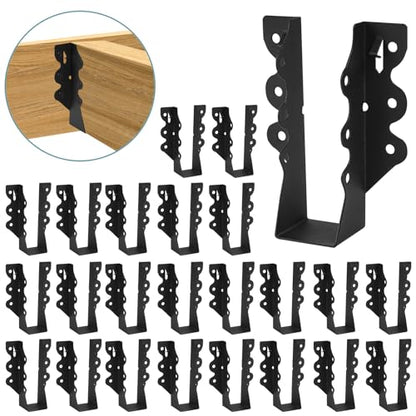 24PCS 2x6 Joist Hanger,Joist Bracket,Hurricane Ties for Rafter - size: 24PCS, style: 2''X6'' Joist Hanger