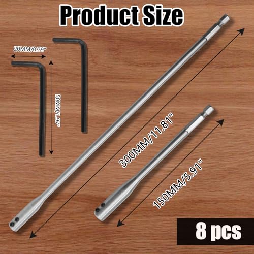 8 Packs High Carbon Steel Drill Bit Sets, 12 Inch - size: 8