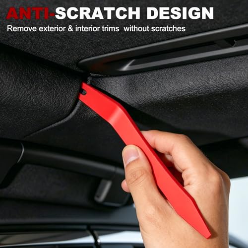 14Pcs Car Trim Removal Tool kit No Scratch Plastic Pry Tool-Red - color: Red, size: 14 PCS