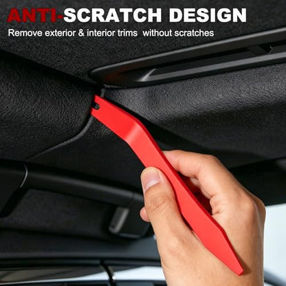 14Pcs Car Trim Removal Tool kit No Scratch Plastic Pry Tool-Red - color: Red, size: 14 PCS