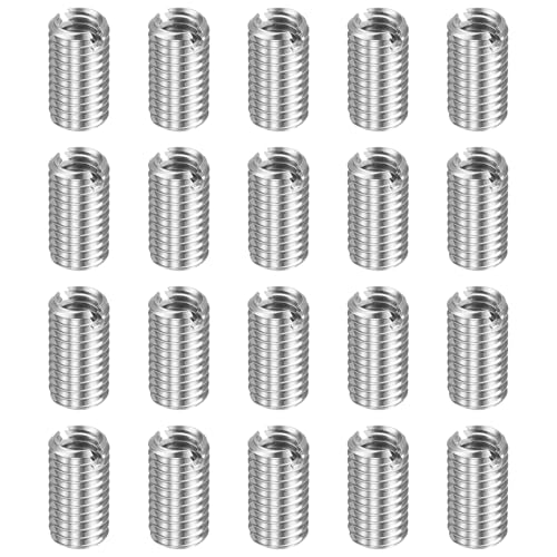 HARFINGTON 20pcs Thread Repair Inserts M8 x 1.25 Male to M6 x 1 Female Thread 15mm Long Stainless Steel Reducing Nuts Metric Self Tapping Sleeves Threaded Reducer Industrial Fasteners - size: M8 x 1.25 Male to M6 x 1 Female x 15mm