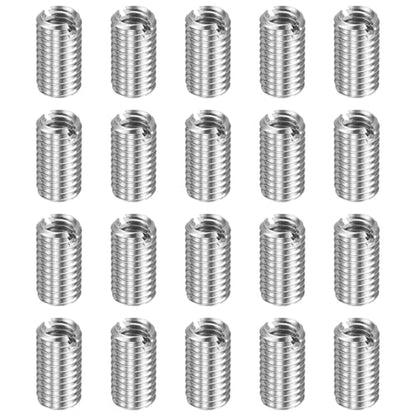 HARFINGTON 20pcs Thread Repair Inserts M8 x 1.25 Male to M6 x 1 Female Thread 15mm Long Stainless Steel Reducing Nuts Metric Self Tapping Sleeves Threaded Reducer Industrial Fasteners - size: M8 x 1.25 Male to M6 x 1 Female x 15mm