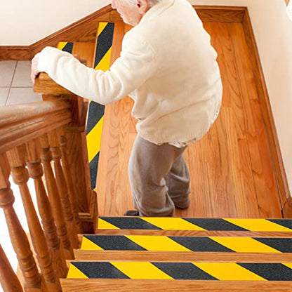 BOMEI PACK Anti Slip Traction Tape,2 Inch x 16.5 Ft,Heavy Duty Non Slip Tape,Grip Tape for Stairs, Tread Step, Indoor & Outdoor Use,Waterproof Stairs Non Skid Treads (Black & Yellow) - color: Black & Yellow