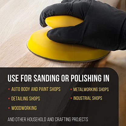 Dura-Gold Pro Series 5" Round-Shaped Hand Sanding Block Pad for Hook & Loop