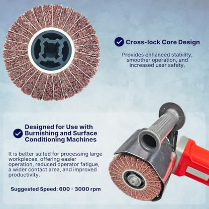 JONAS C 2 Pcs 4.7" x 4" 60 Grit Surface Conditioning Drum - style: 60 grit with sandpaper