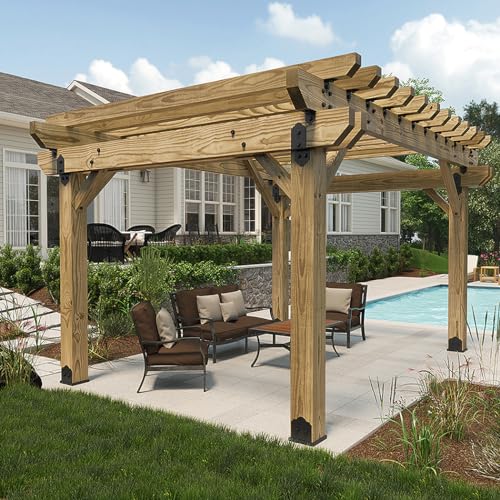 OZCO Laredo Sunset Lite Post Base Kit, 6in x 6in, 1 Kit, Black - size: 6x6, style: Laredo Sunset Lite
