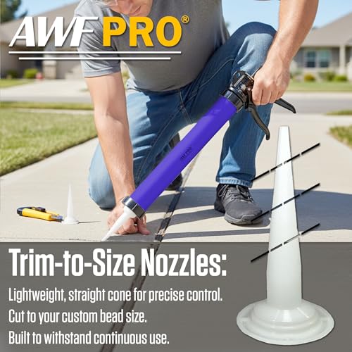 AWF PRO Sausage Caulking Gun 20 oz, 12:1 Thrust Ratio - size: 12:1 Thrust