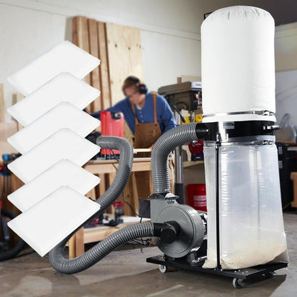 Dust Collector Bags 6 Pcs 7Mil 19.5" Dia 35-70 Gal 31"x40" for Woodworking