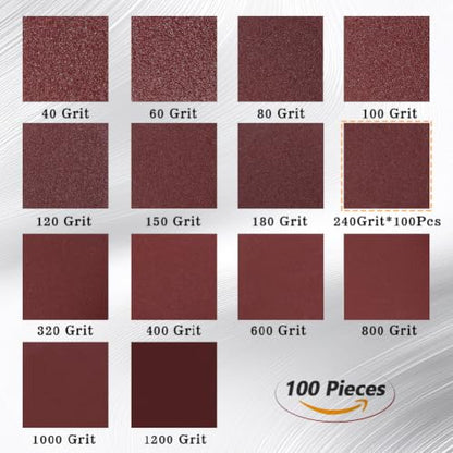 SPEEDWOX 100PCS 2" 240 Grit Sanding Discs, Hook and Loop No Hole Sandpaper - style: 240 Grit