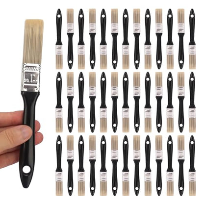 40 Pack 1 Inch Paint Brushes - A Professional Range of Wall Paint Brushes, Deck Paint Brush, and Chip Brushes - Perfect DIY Painting Tools for Your Home or Business KUKLIPJIM - size: 40 Pack 1 Inch